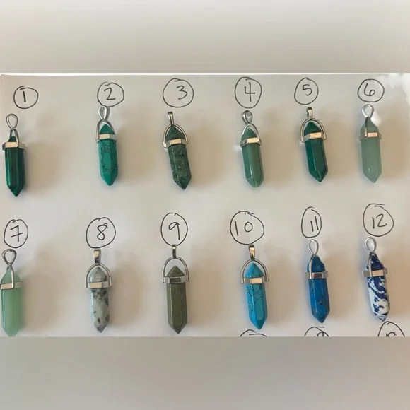 Hexagonal Stone or Crystal Pendant on 925 Sterling Silver Chain. - Picture 8 of 16